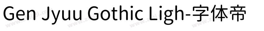 Gen Jyuu Gothic Ligh字体转换